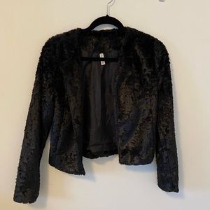 Frenchi Cropped Faux Fur Jacket